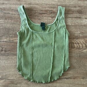 Green target tank top
